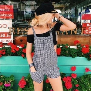 Lf Mint Vanilla Gingham Overalls